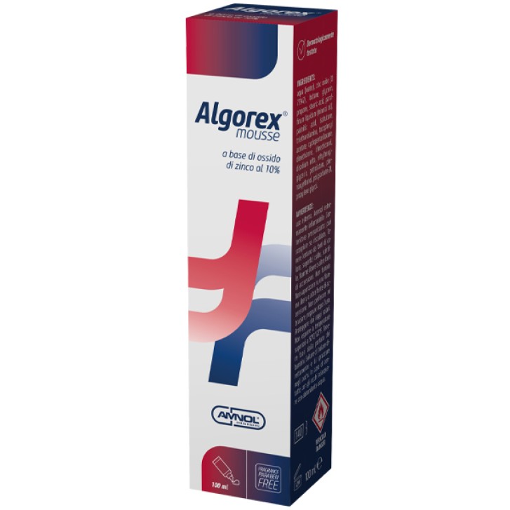 Algorex Mousse idratante per pelle secca con ossido di zinco e vitamina E 100 Ml