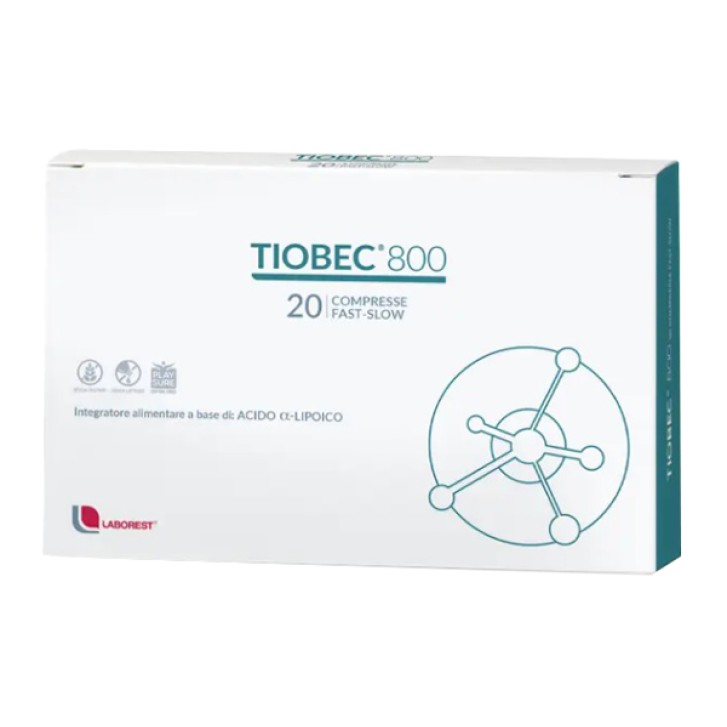 Tiobec 800 Integratore Antiossidante 20 compresse Fast-Slow