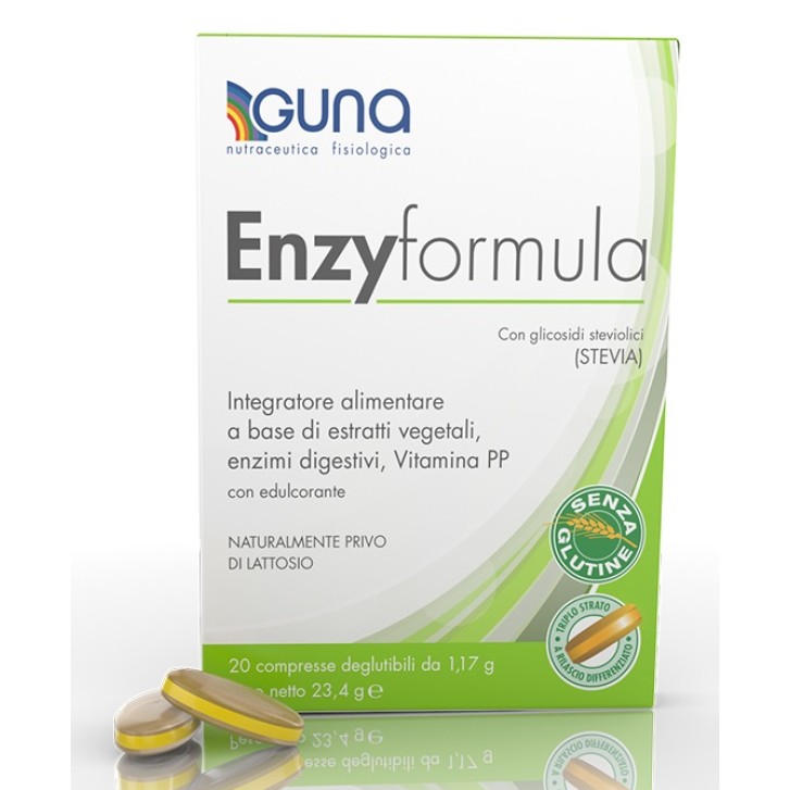 Guna Enzyformula integratore alimentare per la digestione 20 compresse