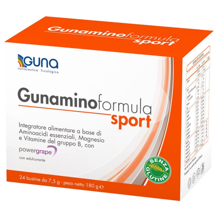 Gunamino formula sport integratore a base di aminoacidi 42 Bustine