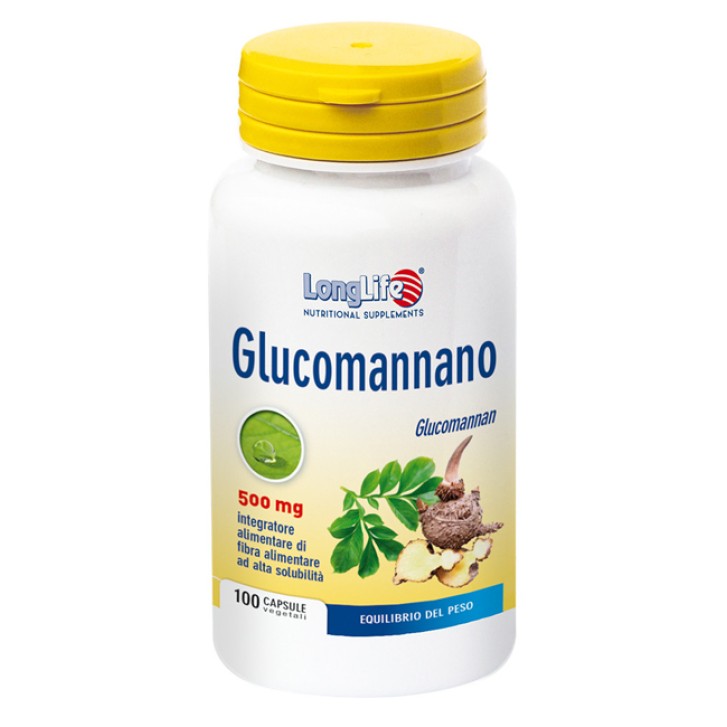 LongLife Glucomannano Integratore Dimagrante 100 Capsule