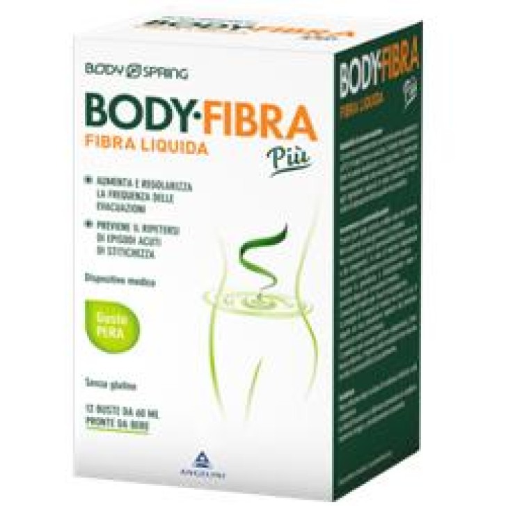 Body Spring BodyFibra Pi Integratore Intestinale Gusto Pera 12 Bustine