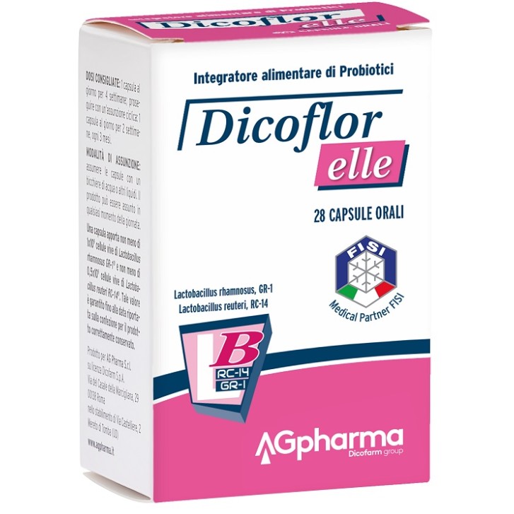 Dicoflor elle integratore di probiotici per la flora batterica 28 compresse