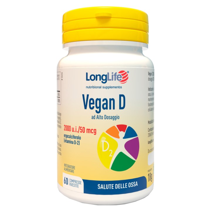 Longlife Vegan D Integratore per le Ossa 60 compresse