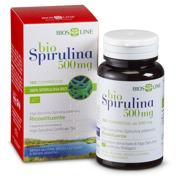 Biosline biospirulina 500  integratore contro la stanchezza 150 compresse