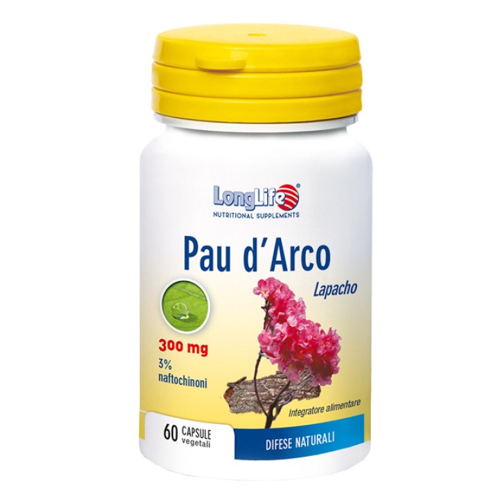 LongLife Pau D'Arco 300 mg Integratore difese naturali 60 Capsule