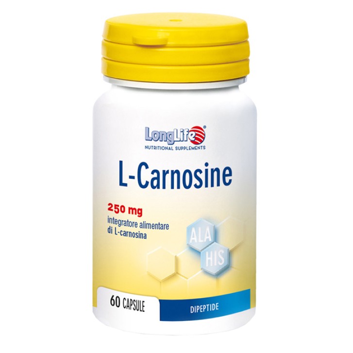 LongLife L-Carnosine Integratore funzione muscolare 60 Capsule