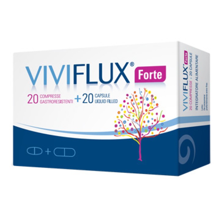Viviflux forte integratore con Acido Folico 20 compresse e 20 capsule
