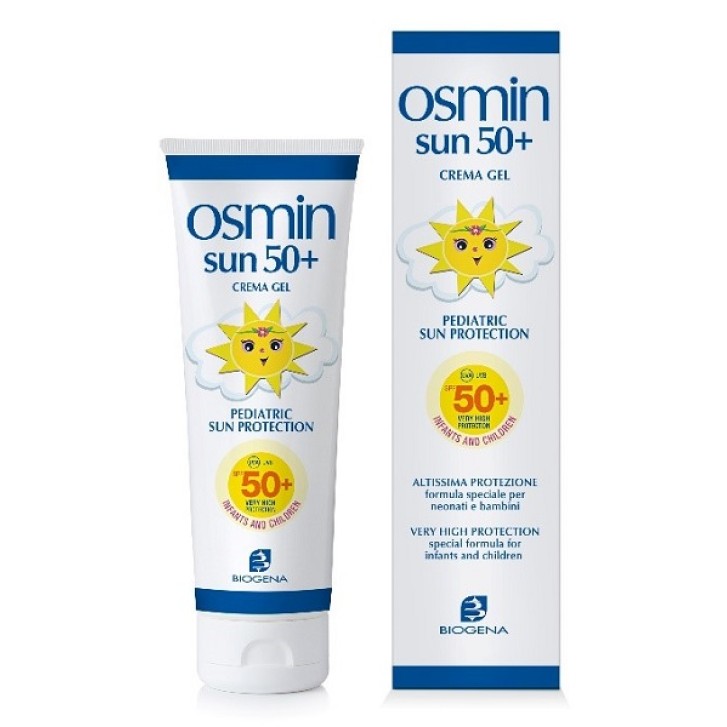 Osmin Sun 50+ crema gel solare per bambini ad alta protezione 90 Ml