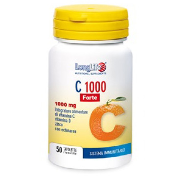 LongLife C 1000 Forte Integratore di Vitamina C 50 Tavolette