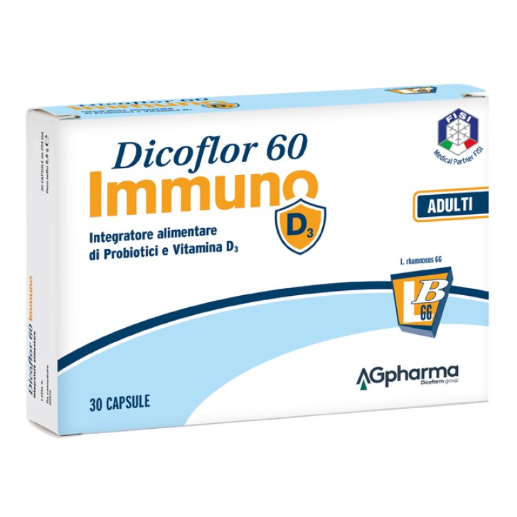 Dicoflor 60 Immuno D3 integratore per il sistema immunitario 30 capsule