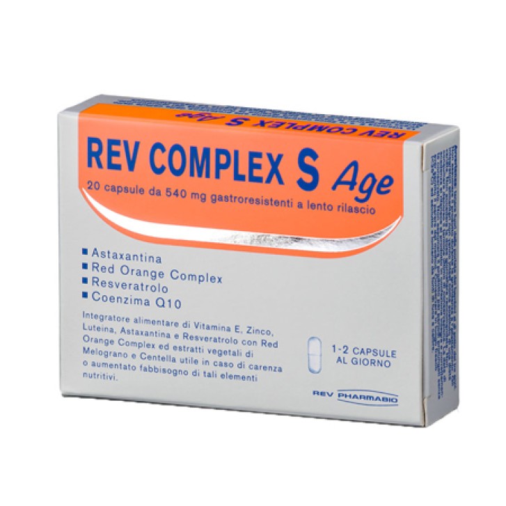 Rev Complex S Age integratore alimentare antiossidante 20 capsule vegetali