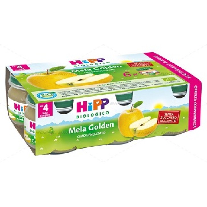 Hipp Biologico Omogeneizzato Mela Golden 6x80g