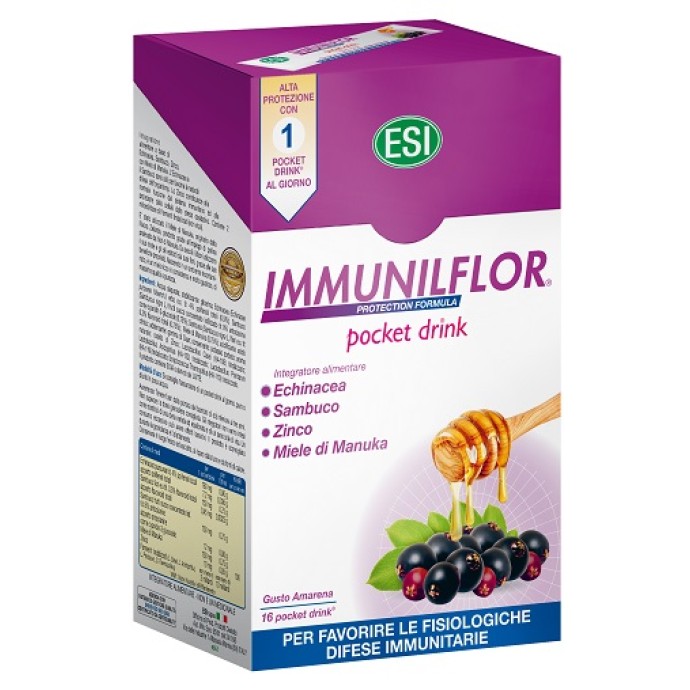 Esi Immunilflor integratore per le difese immunitarie 16 pocket drink