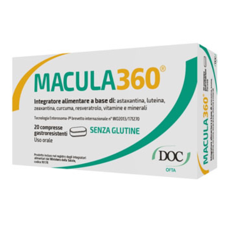 Macula360 Integratore per la maculopatia 20 compresse rivestite