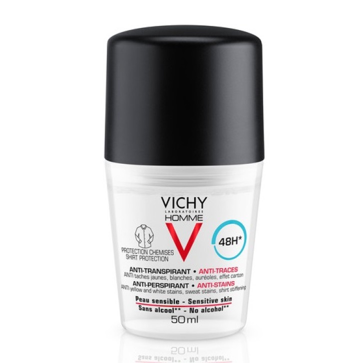 Vichy Homme Deodorante Anti-Macchie 48h Pelle Sensibile 50 ml