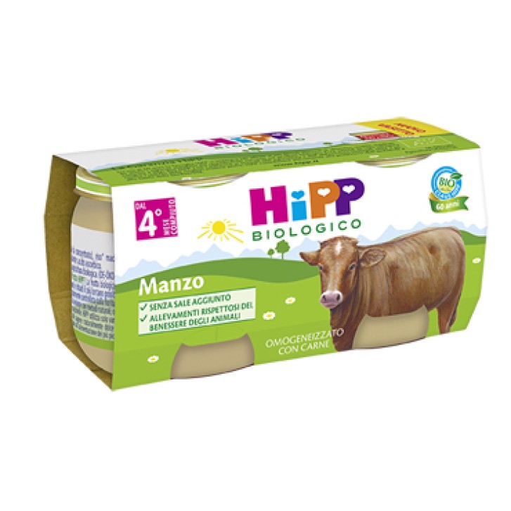 Hipp Biologico Omogeneizzato Manzo 2x80g