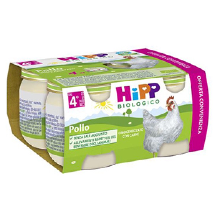 Hipp Biologico Omogeneizzato Pollo 4x80 g