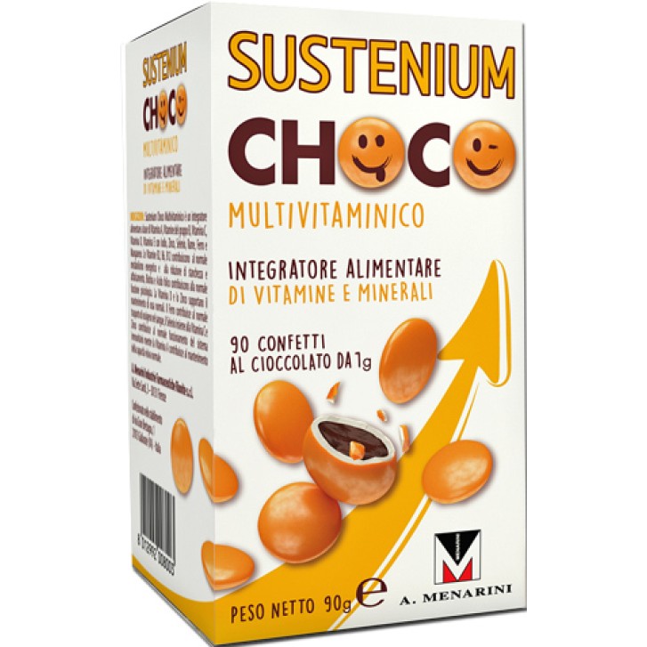 Sustenium Choco integratore di vitamine e minerali per bambini 90 Confetti