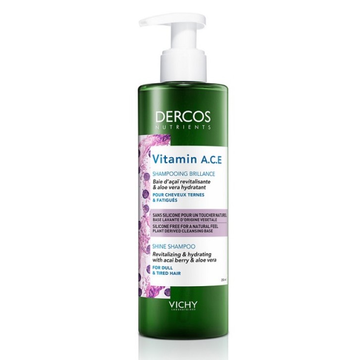 Vichy Dercos Nutrients Vitamin ACE Shampoo Illuminante flacone dispencer 250 ml
