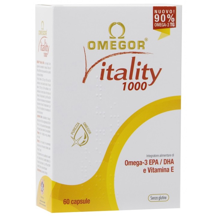 Omegor Vitality 1000 Integratore Omega3 EPA DHA 60 capsule molli