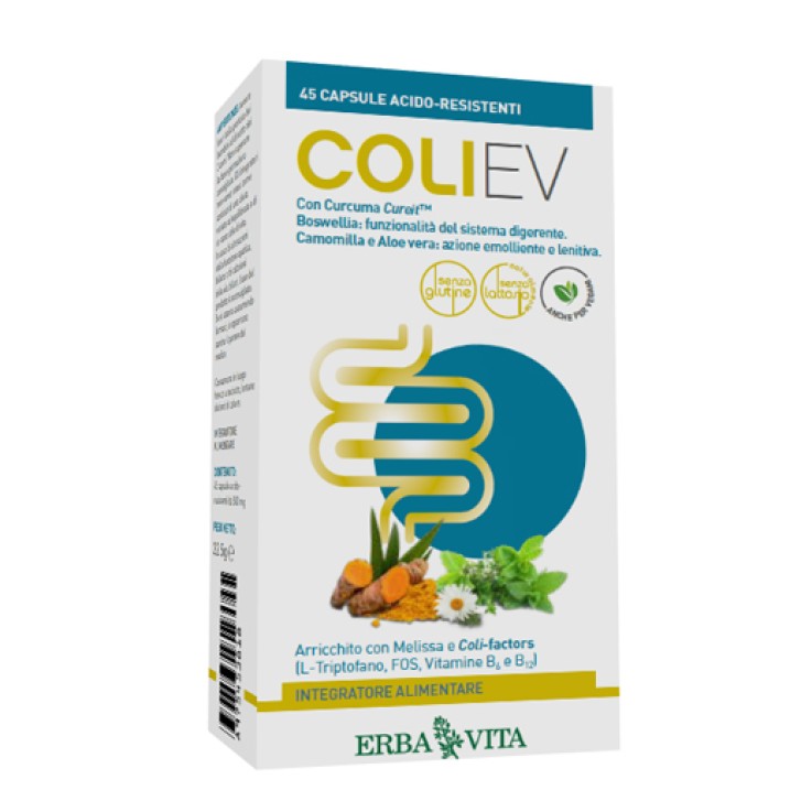 ErbaVita Coli Ev Integratore gastrointestinale 45 Capsule