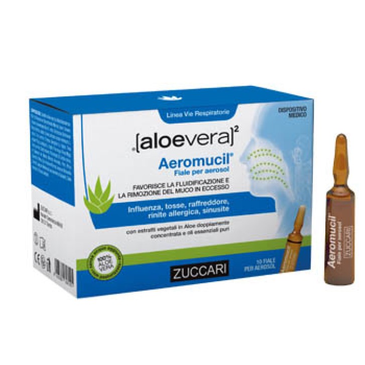 Zuccari AloeVera2 Aeromucil liquido aerosol 10 flaconi 5 ml