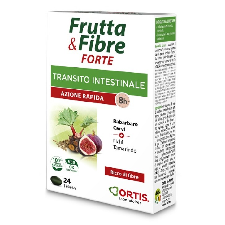 Frutta e Fibre Forte Integratore per il transito intestinale 24 compresse