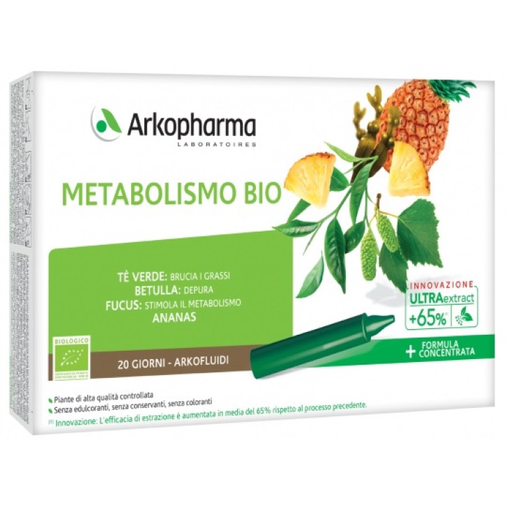 Arkofluidi Metabolismo Bio integratore detox 20 Flaconcini