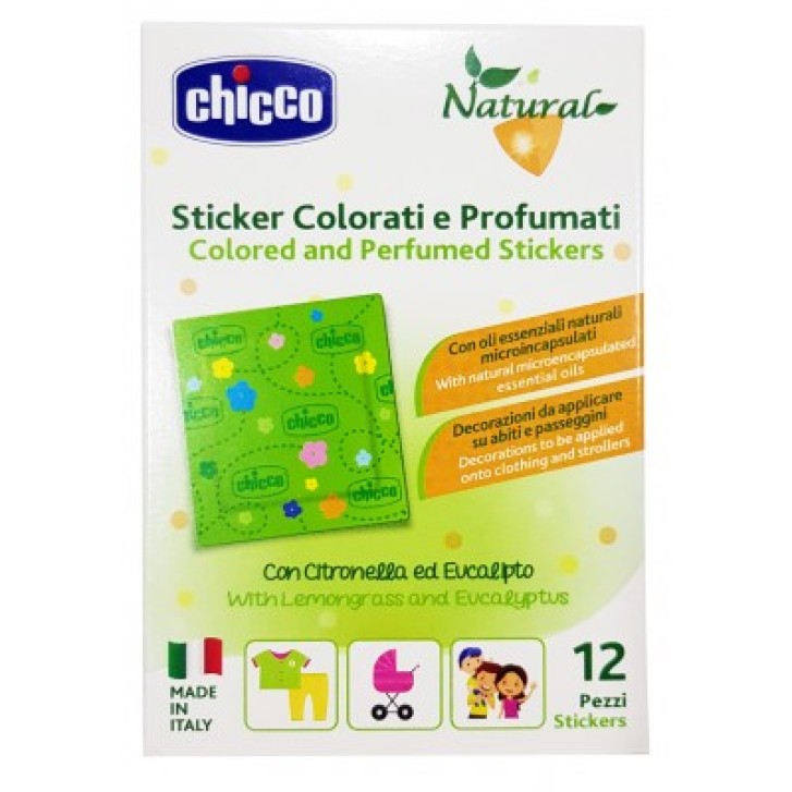 CHICCO Natural Sticker colorati e Profumati  antizanzara 12 pezzi