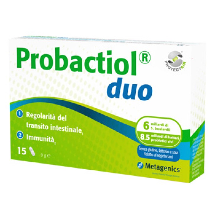 Probactiol Duo integratore per il riequilibrio della flora intestinale 15 capsule