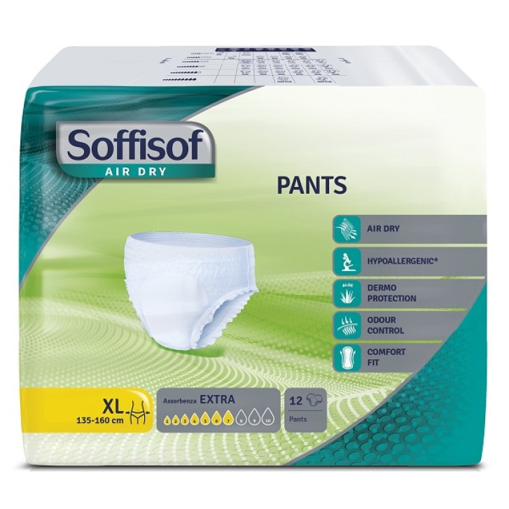 Soffisof Air Dry Pants Mutanda assorbente Xlarge  assorbenza extra 12 pezzi