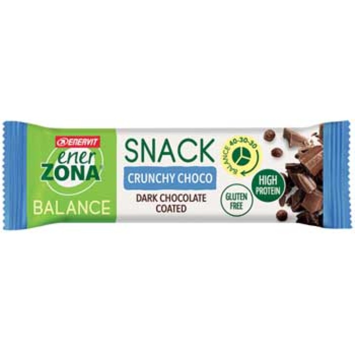 Enervit EnerZona Balance Crunchy Choco barretta cioccolato fondente 33 gr