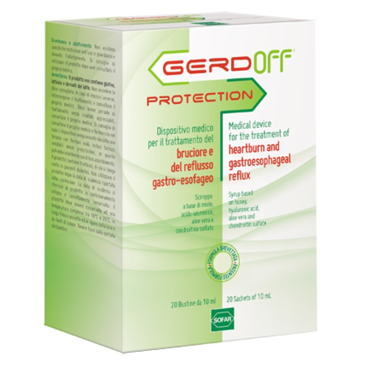 Gerdoff protection dispositivo medico per il reflusso gastroesofageo 20 bustine