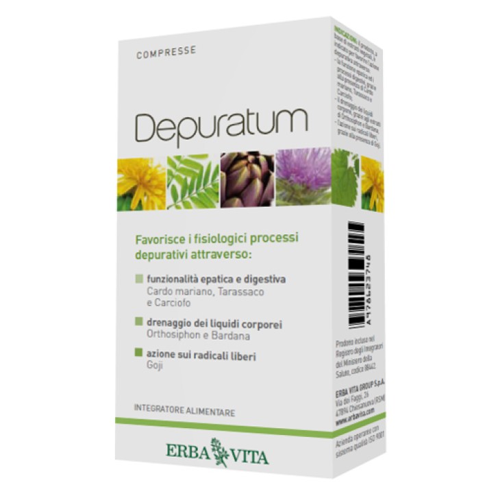 Erba Vita Depuratum Integratore Detossificante 30 Compresse