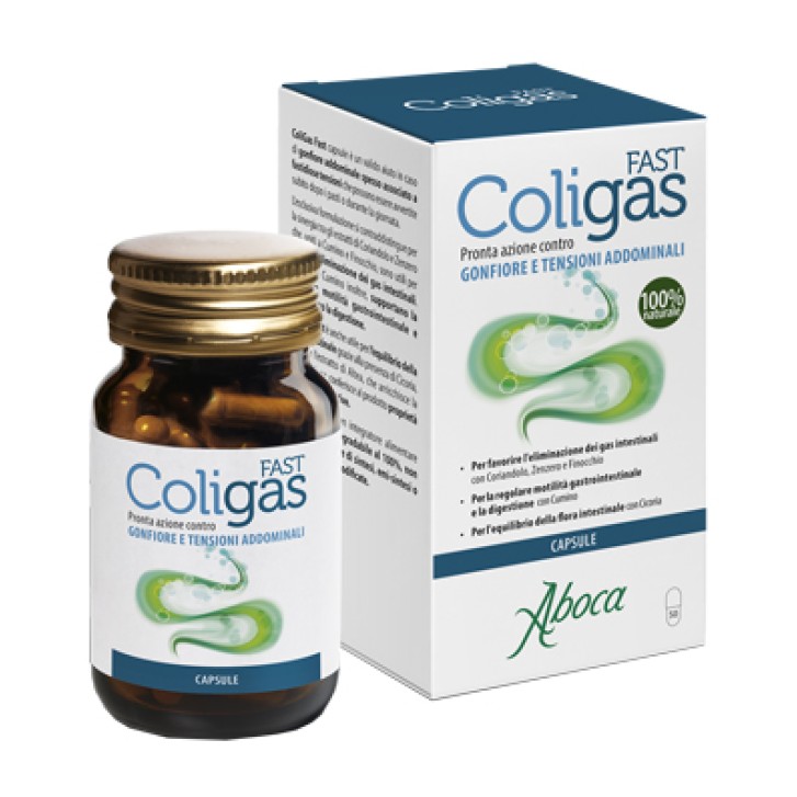 Coligas Fast integratore per il  gonfiore addominale 50 Capsule