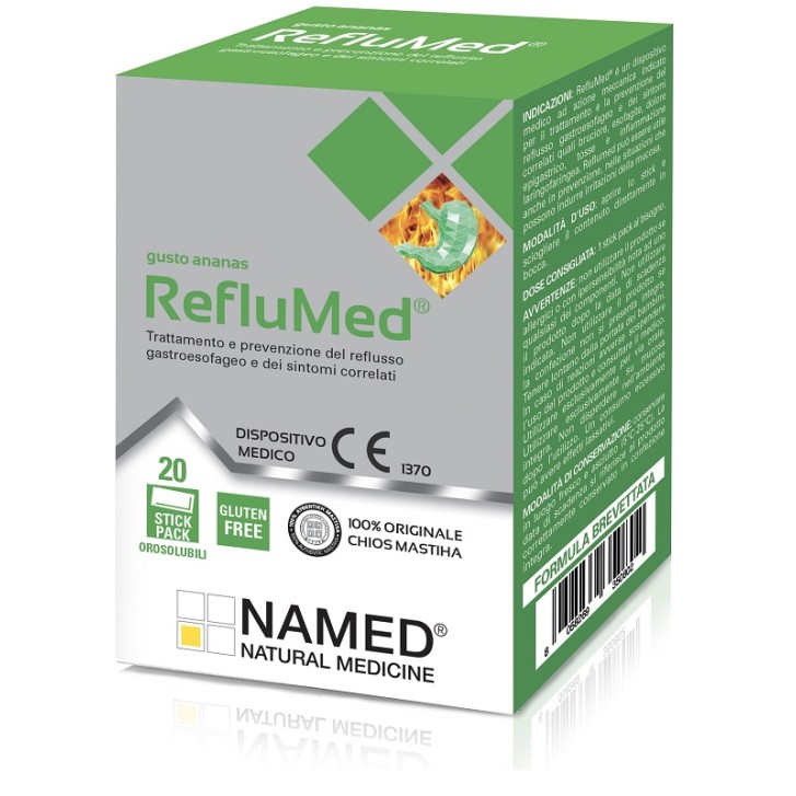 Named Reflumed integratore alimentare gusto ananas 20 stick