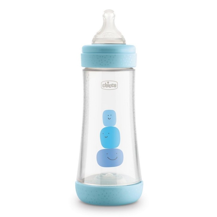 CHICCO Biberon Perfect 5 Flusso veloce in silicone bimbo + 4 mesi 300 ml