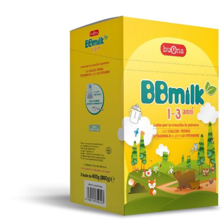 BBMILK 1-3 Latte di crescita in polvere  2 buste da 400 gr