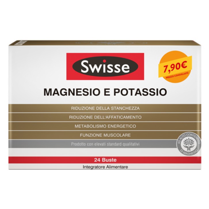 Swisse Magnesio e Potassio Integratore Sali Minerali 24 Bustine
