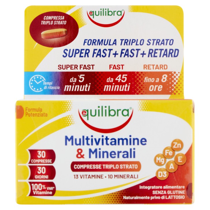 Equilibra Multivitamine & Minerali 13 vitamine e 10 minerali 30 Compresse