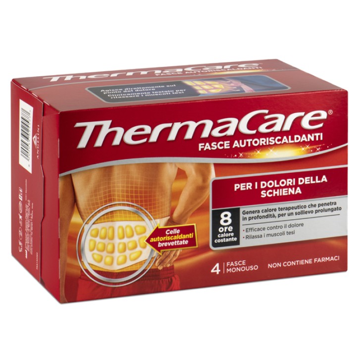 Thermacare fascia autoriscaldante schiena a calore terapeutico 4 Pezzi