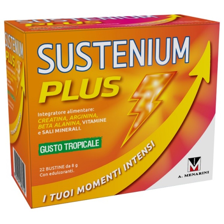 Sustenium Plus integratore Vitamine e sali minerali al Gusto Tropicale 22 Bustine