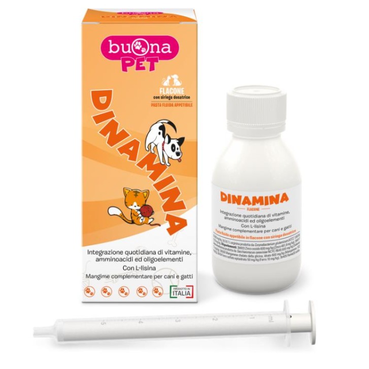 Buona PET Dinamina mangime complementare di vitamine per cani e gatti 60 gr