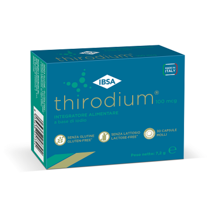 Ibsa Thirodium 100 mcg integratore di iodio 30 capsule molli