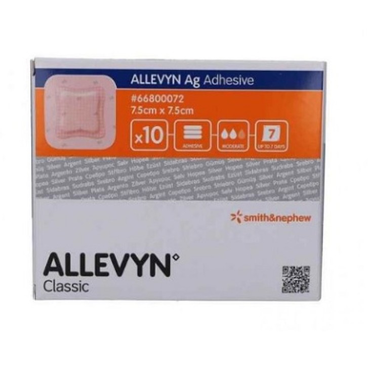 Allevyn Adhesive AG medicazione idrocellulare 7,5x7,5 cm -10 Pezzi