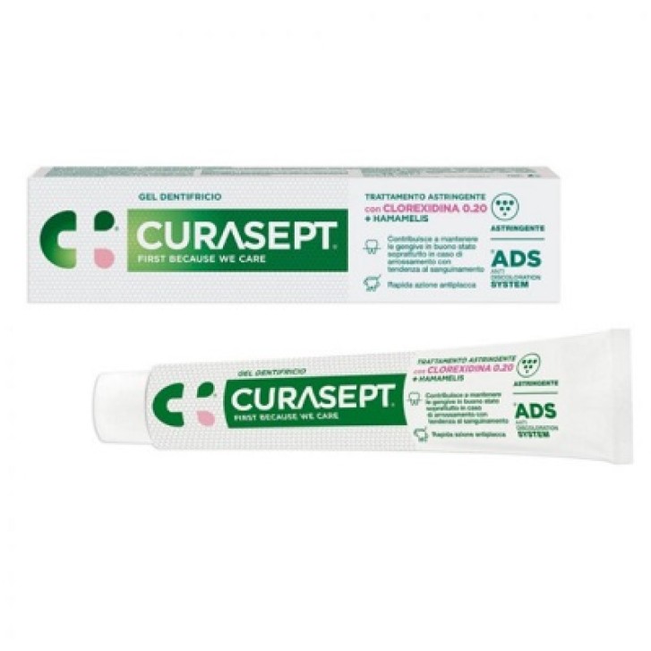 Curasept Dentifricio gel ADS antiplacca 0.20 Astringente 75 ml