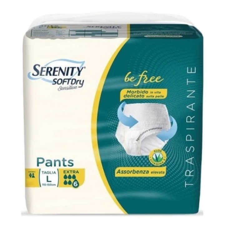 Serenity Pants Soft Dry Pannolone a mutanda Extra taglia L 12 pezzi