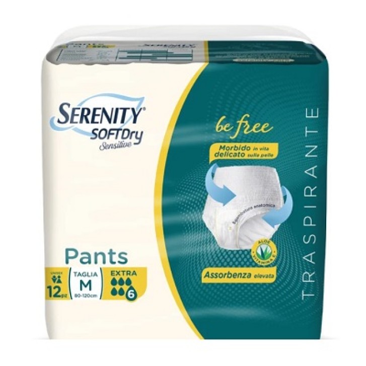 Serenity Pants Soft Dry Pannolone a mutanda Extra taglia M 12 pezzi