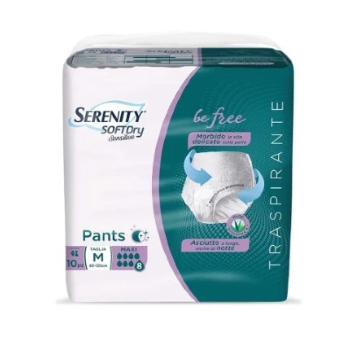 Serenity Pants Soft Dry Pannolone a mutanda Maxi taglia M 10 pezzi **